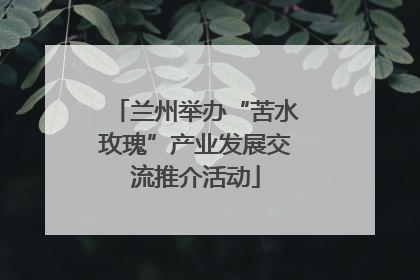 兰州举办“苦水玫瑰”产业发展交流推介活动