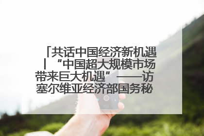 共话中国经济新机遇丨“中国超大规模市场带来巨大机遇”——访塞尔维亚经济部国务秘书尼科利奇