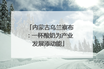 内蒙古乌兰察布：一杯酸奶为产业发展添动能
