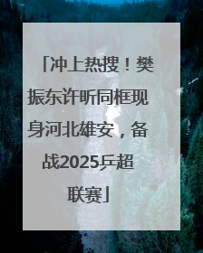 冲上热搜！樊振东许昕同框现身河北雄安，备战2025乒超联赛