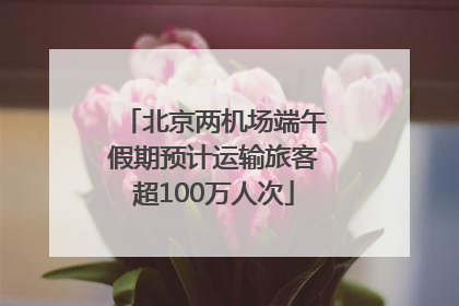 北京两机场端午假期预计运输旅客超100万人次