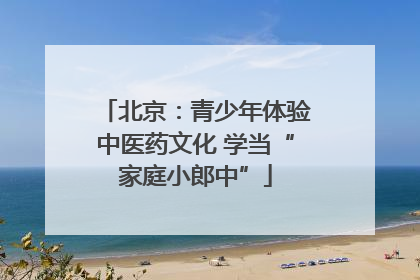 北京：青少年体验中医药文化 学当“家庭小郎中”