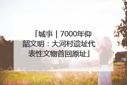 城事｜7000年仰韶文明：大河村遗址代表性文物首回原址