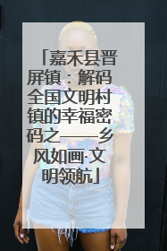 嘉禾县晋屏镇：解码全国文明村镇的幸福密码之——乡风如画·文明领航