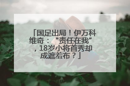 国足出局！伊万科维奇：“责任在我”，18岁小将首秀却成遮羞布？