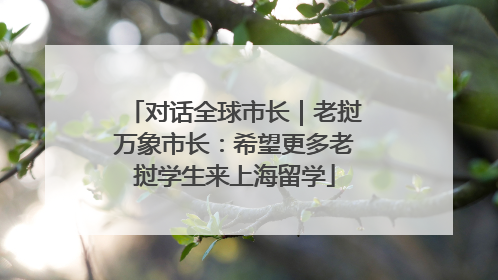 对话全球市长｜老挝万象市长：希望更多老挝学生来上海留学