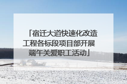 宿迁大道快速化改造工程各标段项目部开展端午关爱职工活动