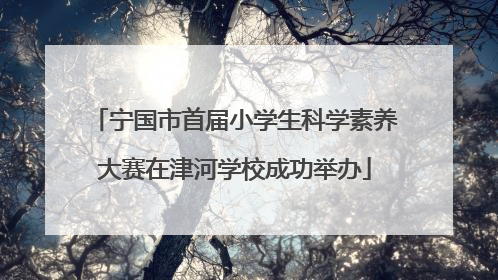 宁国市首届小学生科学素养大赛在津河学校成功举办