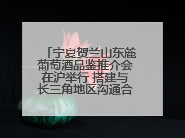 宁夏贺兰山东麓葡萄酒品鉴推介会在沪举行 搭建与长三角地区沟通合作的桥梁
