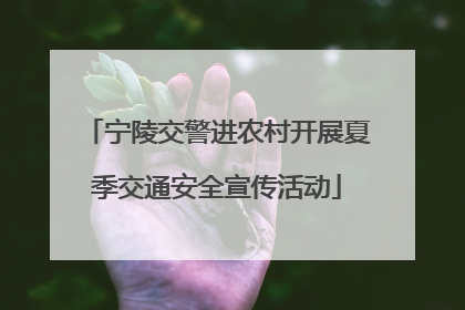 宁陵交警进农村开展夏季交通安全宣传活动
