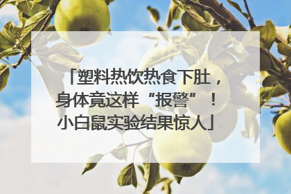 塑料热饮热食下肚，身体竟这样“报警”！小白鼠实验结果惊人