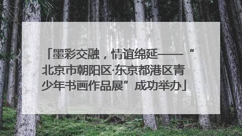 墨彩交融，情谊绵延——“北京市朝阳区·东京都港区青少年书画作品展”成功举办