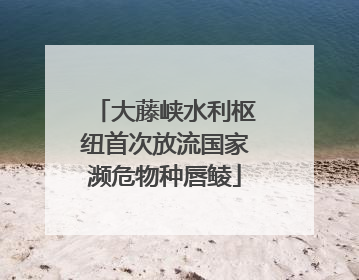 大藤峡水利枢纽首次放流国家濒危物种唇鲮