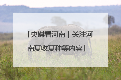 央媒看河南｜关注河南夏收夏种等内容