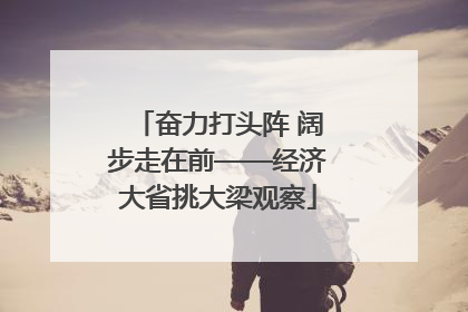 奋力打头阵 阔步走在前——经济大省挑大梁观察
