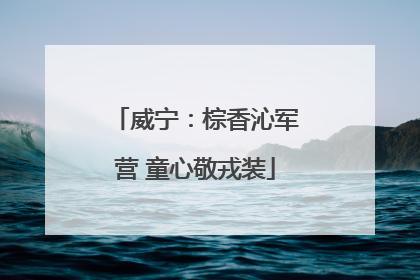 威宁：棕香沁军营 童心敬戎装