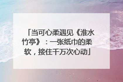 当可心柔遇见《淮水竹亭》：一张纸巾的柔软，接住千万次心动