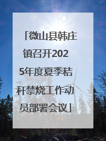 微山县韩庄镇召开2025年度夏季秸秆禁烧工作动员部署会议