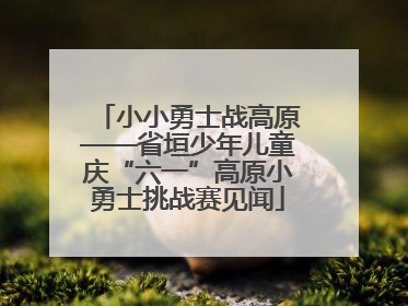 小小勇士战高原——省垣少年儿童庆“六一”高原小勇士挑战赛见闻
