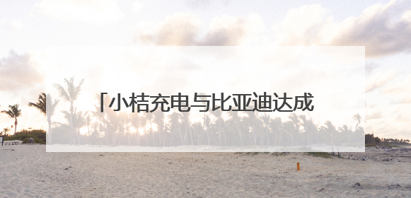 小桔充电与比亚迪达成战略合作 三年内共建1万座“兆瓦闪充”站