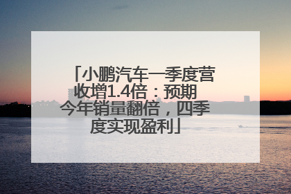 小鹏汽车一季度营收增1.4倍：预期今年销量翻倍，四季度实现盈利