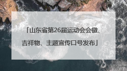 山东省第26届运动会会徽、吉祥物、主题宣传口号发布