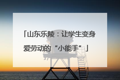 山东乐陵：让学生变身爱劳动的“小能手”