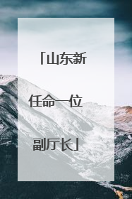 山东新任命一位副厅长
