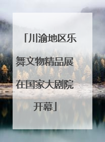 川渝地区乐舞文物精品展在国家大剧院开幕