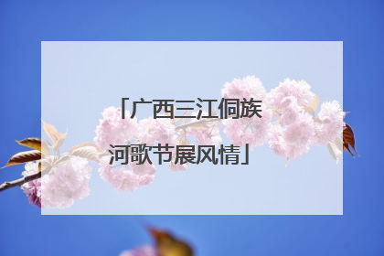 广西三江侗族河歌节展风情