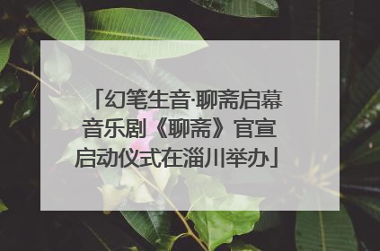 幻笔生音·聊斋启幕 音乐剧《聊斋》官宣启动仪式在淄川举办