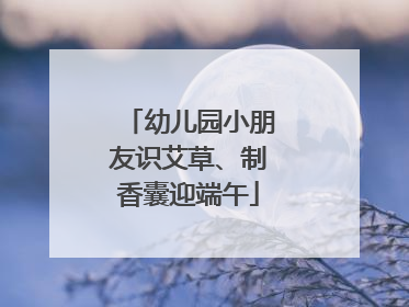 幼儿园小朋友识艾草、制香囊迎端午