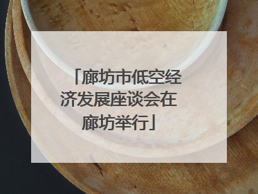 廊坊市低空经济发展座谈会在廊坊举行