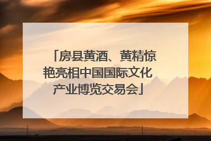 房县黄酒、黄精惊艳亮相中国国际文化产业博览交易会