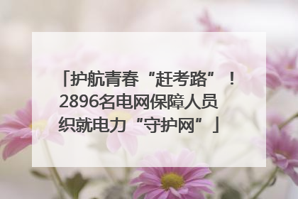 护航青春“赶考路”！2896名电网保障人员织就电力“守护网”