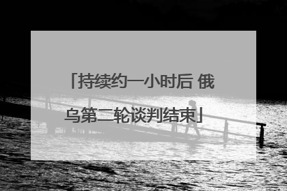 持续约一小时后 俄乌第二轮谈判结束