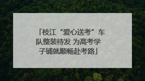 枝江“爱心送考”车队整装待发 为高考学子铺就顺畅赴考路