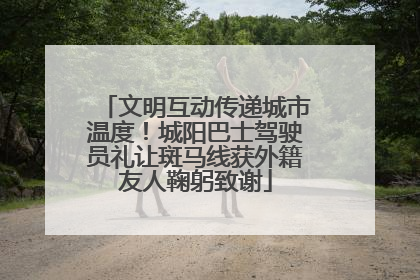 文明互动传递城市温度！城阳巴士驾驶员礼让斑马线获外籍友人鞠躬致谢