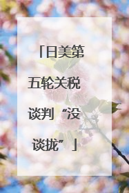 日美第五轮关税谈判“没谈拢”