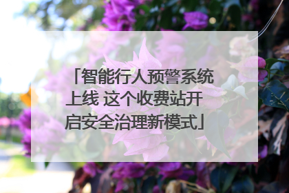 智能行人预警系统上线 这个收费站开启安全治理新模式