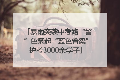 暴雨突袭中考路“警”色筑起“蓝色脊梁”护考3000余学子
