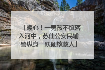 暖心！一男孩不慎落入河中，苏仙公安民辅警纵身一跃硬核救人
