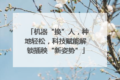 机器“换”人，种地轻松，科技赋能解锁插秧“新姿势”