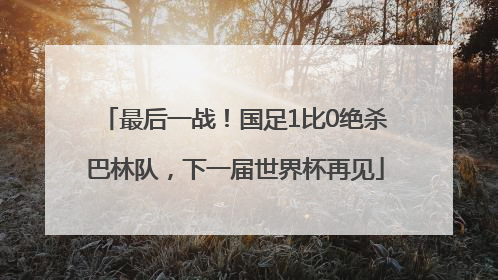最后一战！国足1比0绝杀巴林队，下一届世界杯再见