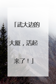 武大边的大厦，活起来了！