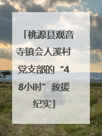 桃源县观音寺镇会人溪村党支部的“48小时”救援纪实