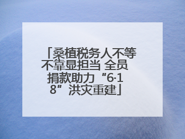 桑植税务人不等不靠显担当 全员捐款助力“6·18”洪灾重建