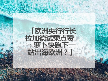 欧洲央行行长拉加德试乘点赞：萝卜快跑下一站出海欧洲？