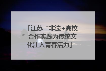 江苏“非遗+高校”合作实践为传统文化注入青春活力