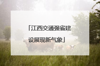江西交通强省建设展现新气象